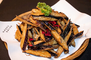 香煎茄子条