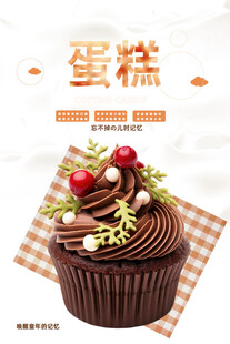 美味巧克力蛋糕装饰精美