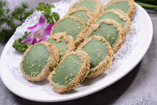 抹茶夹心芝麻饼