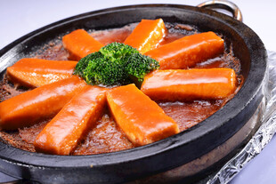韩式芝士排骨锅美食特写