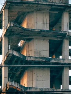 在建高楼的内部结构