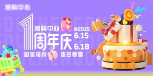 周年庆店庆1周年展板