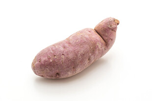 单个紫薯特写