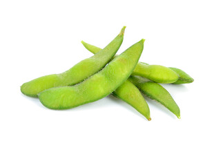 鲜嫩饱满的带荚毛豆