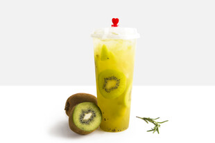 奇异果柠檬茶饮品展示