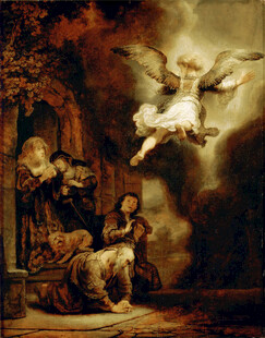 天使降临的宗教场景