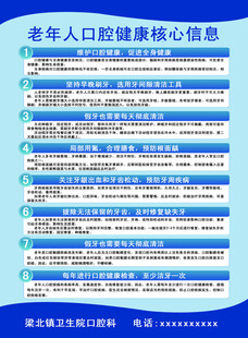 老年人口腔健康宣传海报