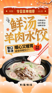 鲜香羊肉水饺鲜汤
