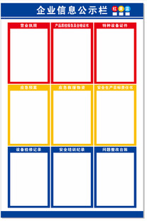 企业信息公开栏模板