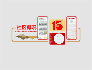社区概况信息展示形象墙文化墙