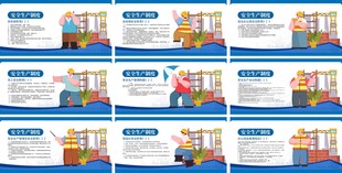 工地产安全生产系列展板海报围挡