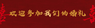 欢迎参加婚礼喜庆横幅