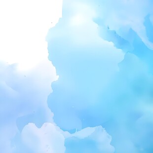 梦幻蓝色水彩风天空背景