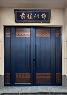 中式典雅双开铜质大门