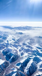 壮丽雪山全景