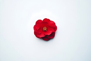 一朵娇艳的红色花朵