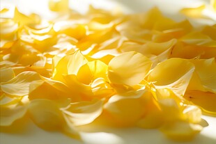 金黄花瓣特写