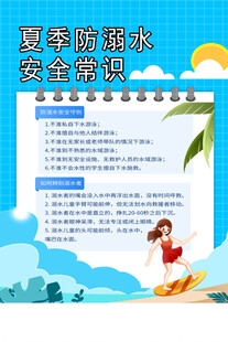 夏季游泳安全知识海报