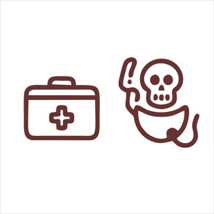 医疗与死亡符号图标