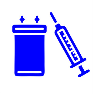 药瓶与注射器图标
