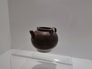 古代陶制双柄罐展示