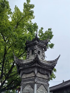 中式古塔一角古韵悠然