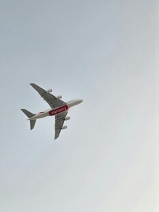 空中飞行的大型客机