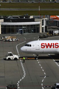 瑞士航空飞机停靠机场