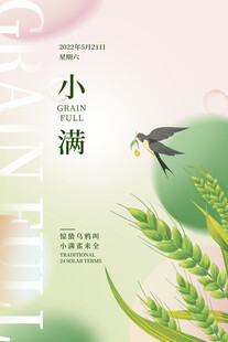 小满时节飞鸟伴麦穗