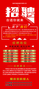 红色大气企业人才招聘海报展架