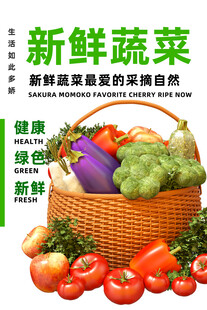 新鲜蔬菜篮中的多彩营养