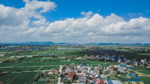 田园乡村风光俯瞰美景