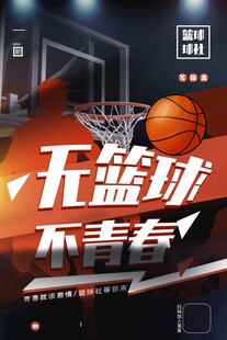 无篮球不青春宣传海报