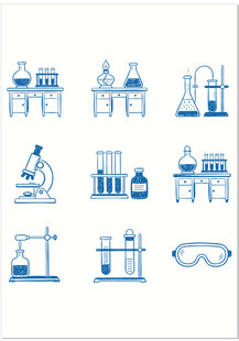 科学实验器材矢量元素