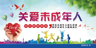 关爱未成年人宣传海报