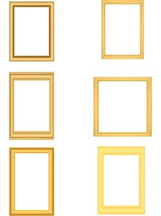 金色方形画框集合