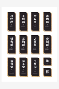 公司科室牌