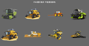 农用割麦机素材