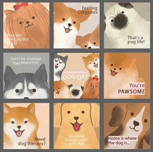 可爱萌犬插画集合