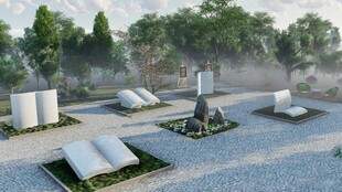 户外雕塑艺术展示场景