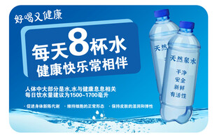 每天8杯水健康标语海报