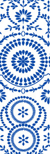 蓝白花纹图案
