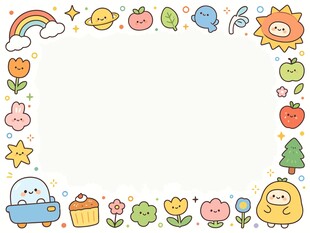 卡通边框图案  童趣满满