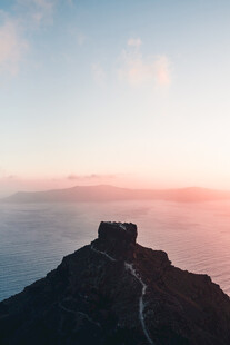 山顶日出美景