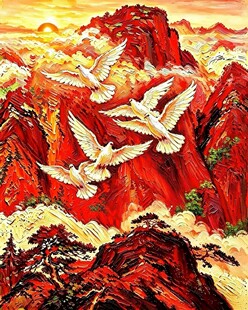 红日飞鸟图