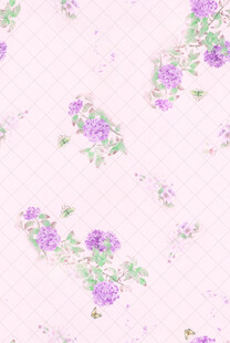 淡粉底紫色花卉图案背景