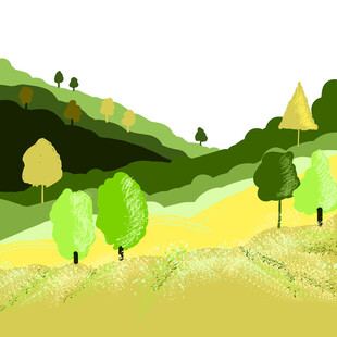 田园风光插画
