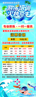 游泳培训展架