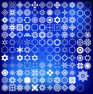 蓝色雪花图案背景纹理