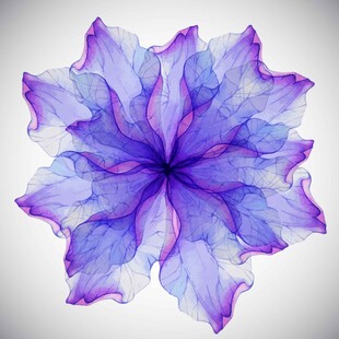梦幻紫色透明花朵图案